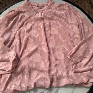Torrid Blush Pink Floral Blouse